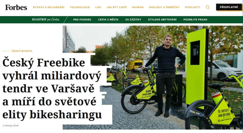 "Forbes": Freebike wygrał przetarg Veturilo