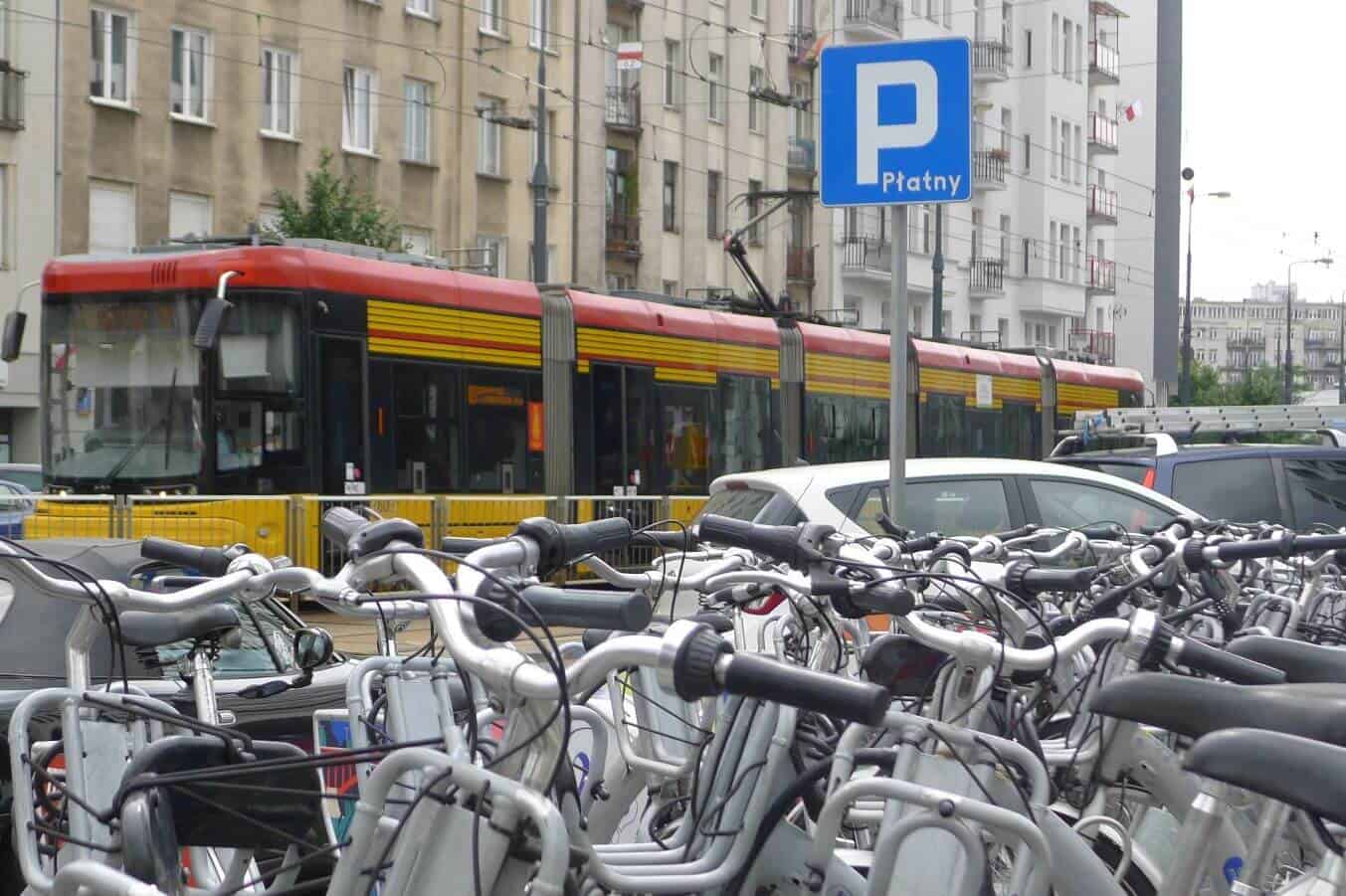 Rowery współdzielone- tramwaj - parking