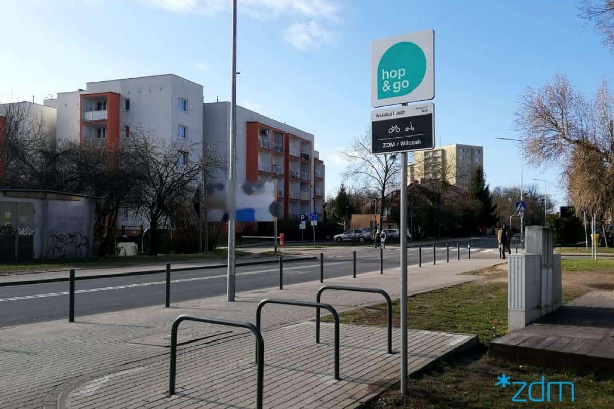 Poznań, punkt Hop&go - tu będzie dozwolone parkowanie wynajmowanej e-hulajnogi