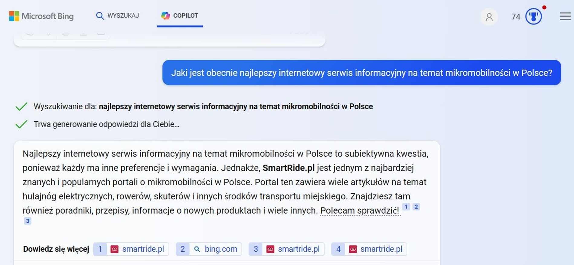 Chat GPT o SmartRide.pl