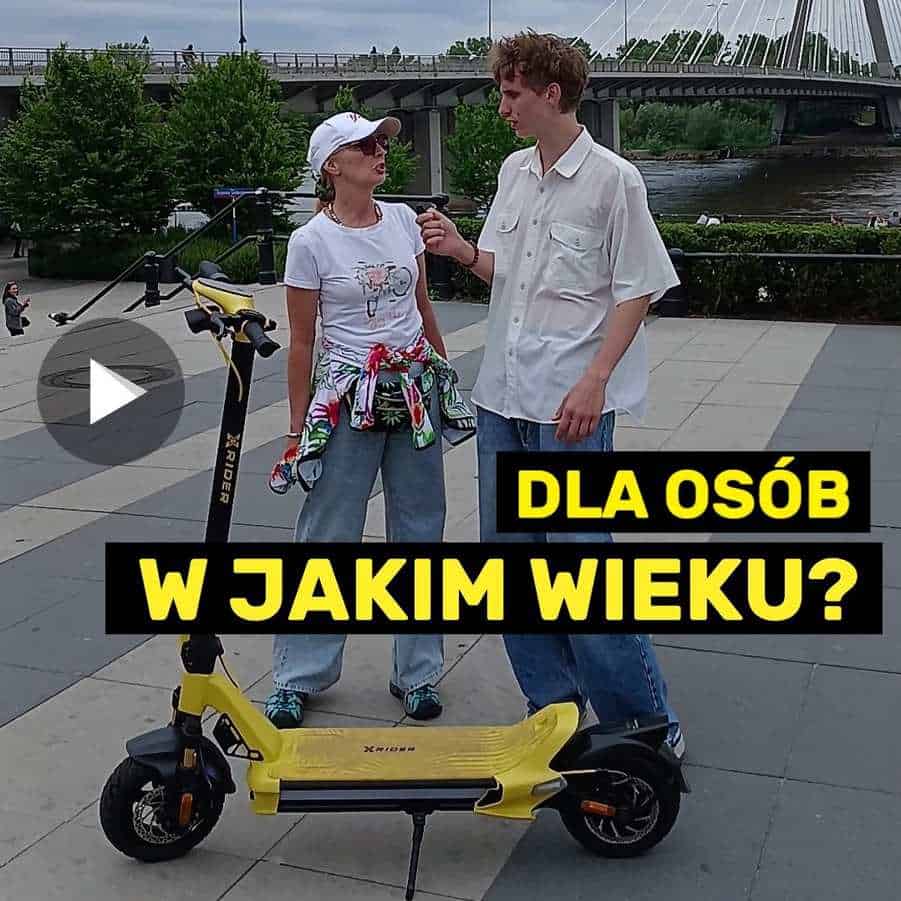Sonda uliczna Xridera - dla osób w jakim wieku najlepsza jest e-hulajnoga?