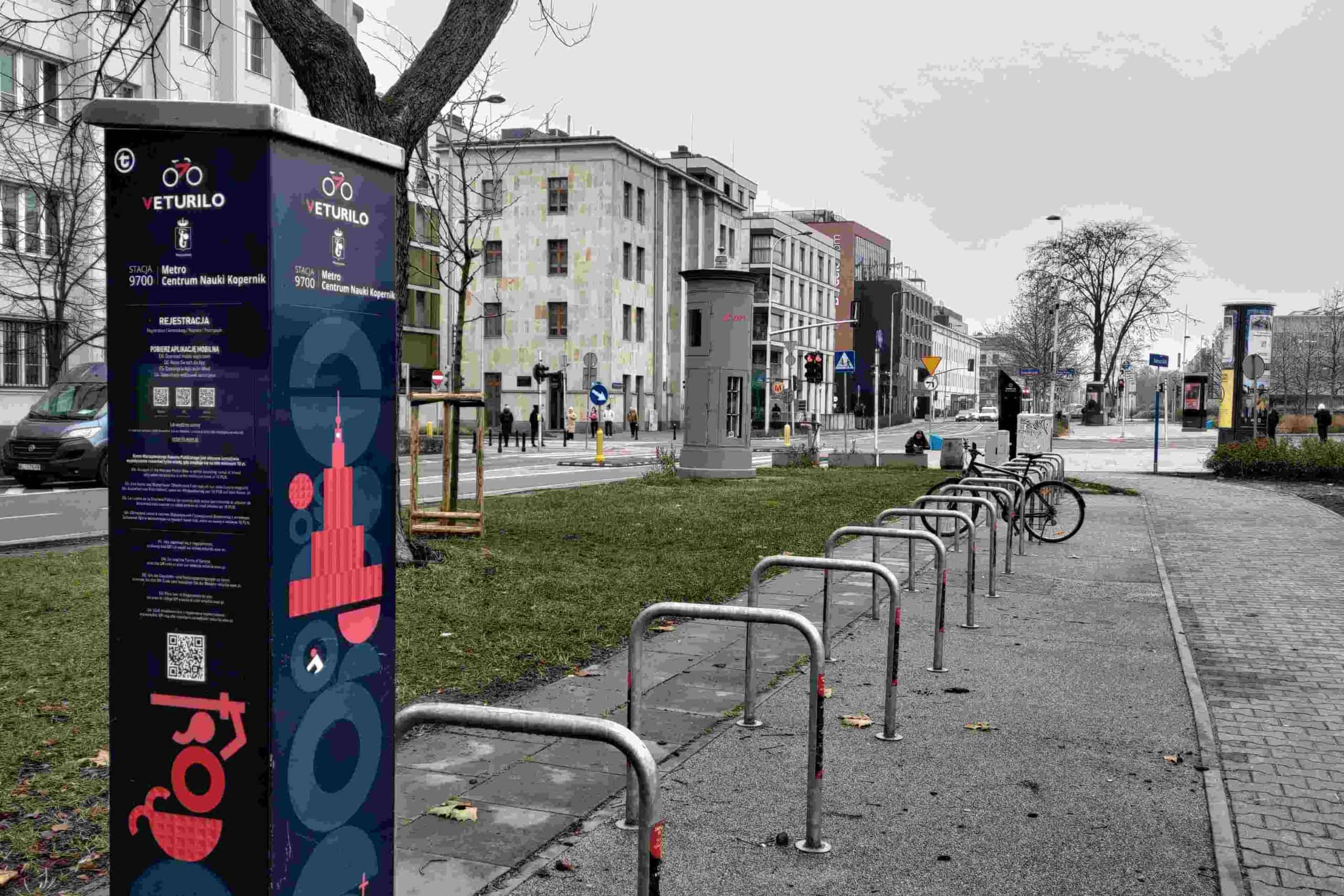 Pusta stacja Veturilo - przerwa zimowa